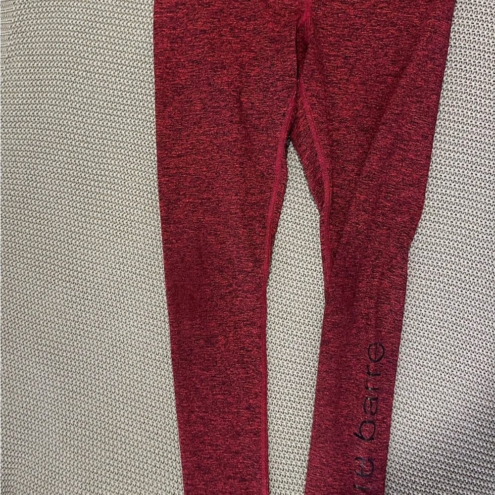 Pure Barre Women’s Red Marled Leggings
